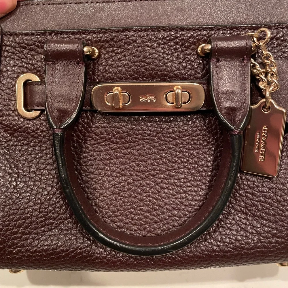 Coach Swagger 21 Pebbled Satchel - Picture 3 of 10